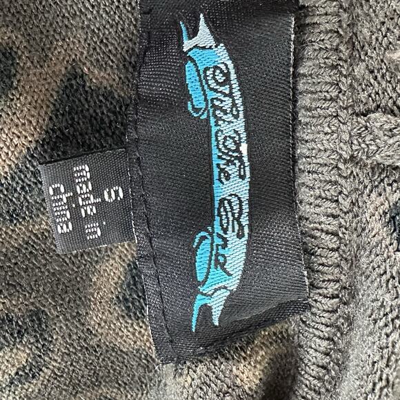 Till the End Rose Leopard Cheetah Animal Print Full Zip Sweater Hoodie Size S - Picture 4 of 5